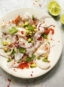 Food styling: Ceviche Monkfish