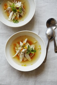Food styling: Chicken Broth