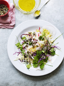 Food styling: Shaved Cabbage Salad